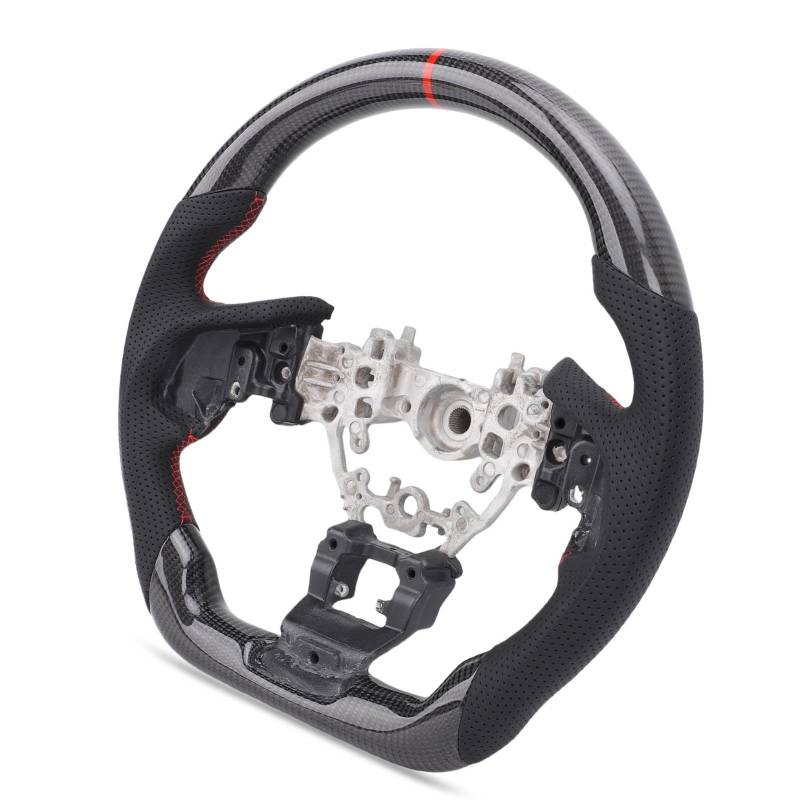 Kohle Faser Lenkrad Perforiertes Leder Ersatz für WRX VB Legacy Levorg von JTLB
