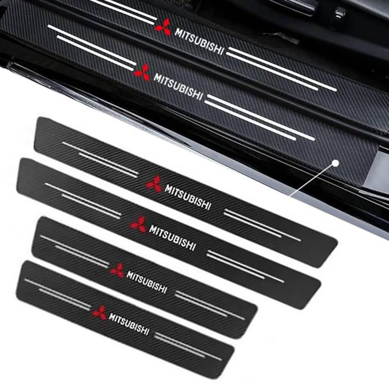 Autoschweller Schutz Klebestreifen für Mitsubishi Outlander (5seats) 2016-2018,Türschweller Schutzleiste Abnutzungsbeständig Türbeklebung Dekorative Zubehör,B-4 PCS von JTMLGDPA