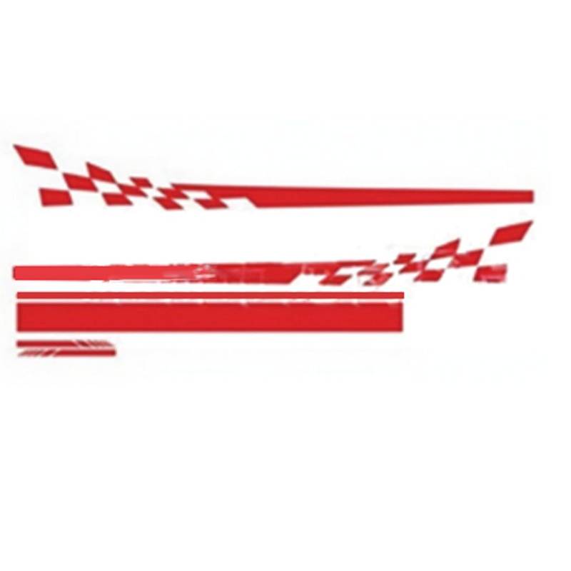 JTNDSHDP Automobile Aufkleber für BMW 2 Serise F44 Gran Coupé 2020-2023,Motorhaube Streifen Sticker Auto Seitenaufkleber Aufkleber Wasserfeste Karosserie Autoaufkleber Tuning,C-red von JTNDSHDP