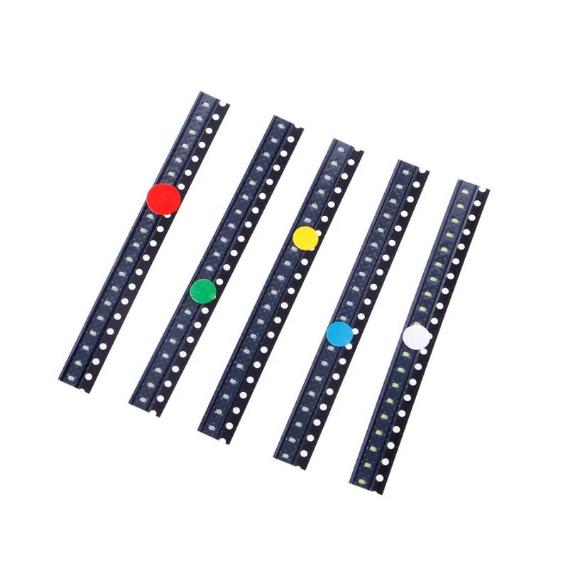 100 Stück 5 0603 LED Rot Weiß Sortiment von JTQYFI