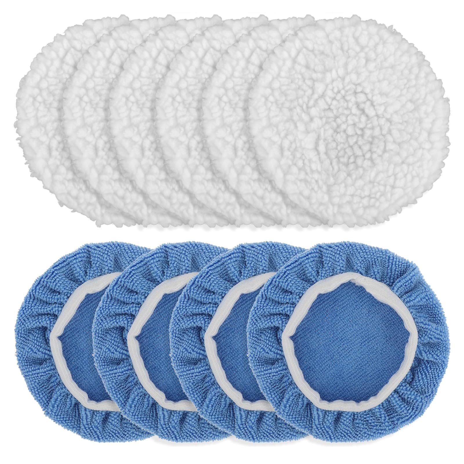 JTQYFI Packung Mit 10 Kreispufferpolster Mit 10 Autos Lambskin Und Mikrofaserpolierkissen Für Polierwagen Und Möbel JTQYFI Packung Mit 10 Kreispufferpolster Mit 10 Autos Lambskin Und Mikrofaserpolierkissen Für Polierwagen Und Möbel von JTQYFI