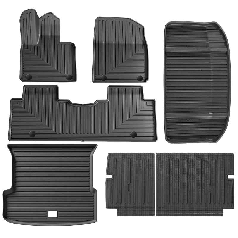 JTWMTY Xpeng G9 Autofußmatten, Kofferraumschutz, TPE-Fußmatte, Wasserdichtes Tablettset, Linkes Seitenruder(LHD 7pcs8) von JTWMTY