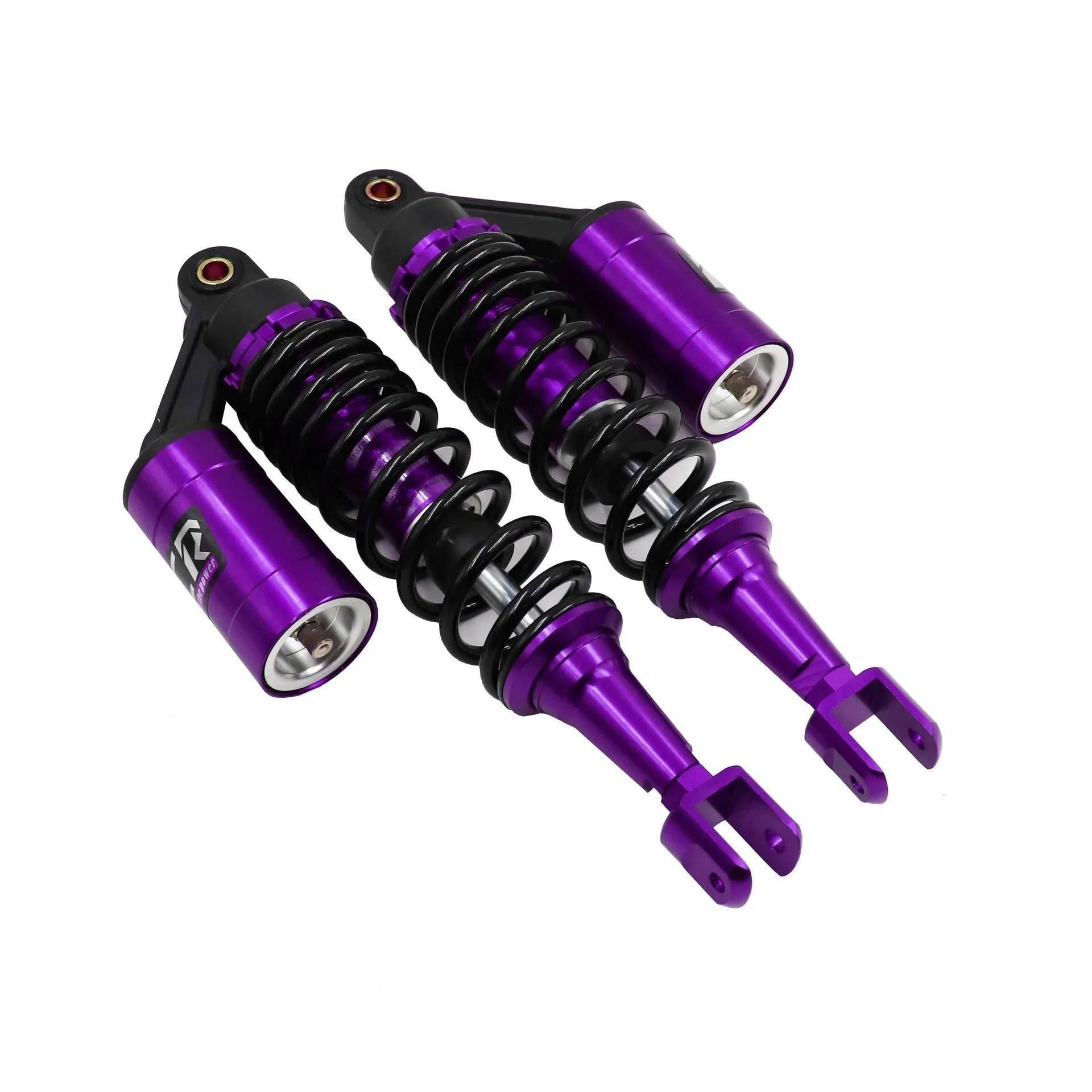 2 Stück Motorrad-Stoßdämpfer Hinten Passend Für YAM&AHA RSZ GY6 Fuego125 JOG 125 Federung Mit Airbags(Purple) von JUANNING