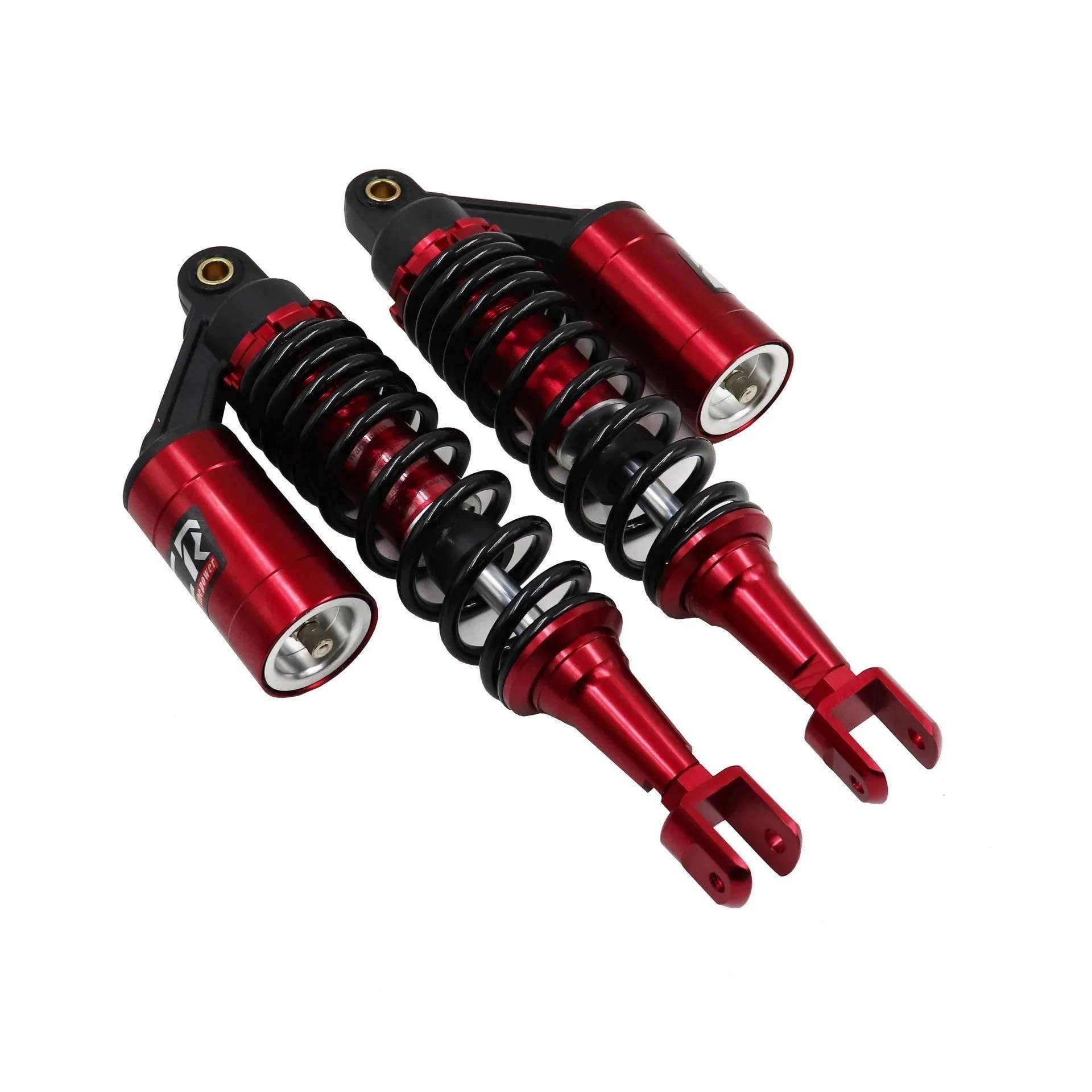 2 Stück Motorrad-Stoßdämpfer Hinten Passend Für YAM&AHA RSZ GY6 Fuego125 JOG 125 Federung Mit Airbags(Red) von JUANNING