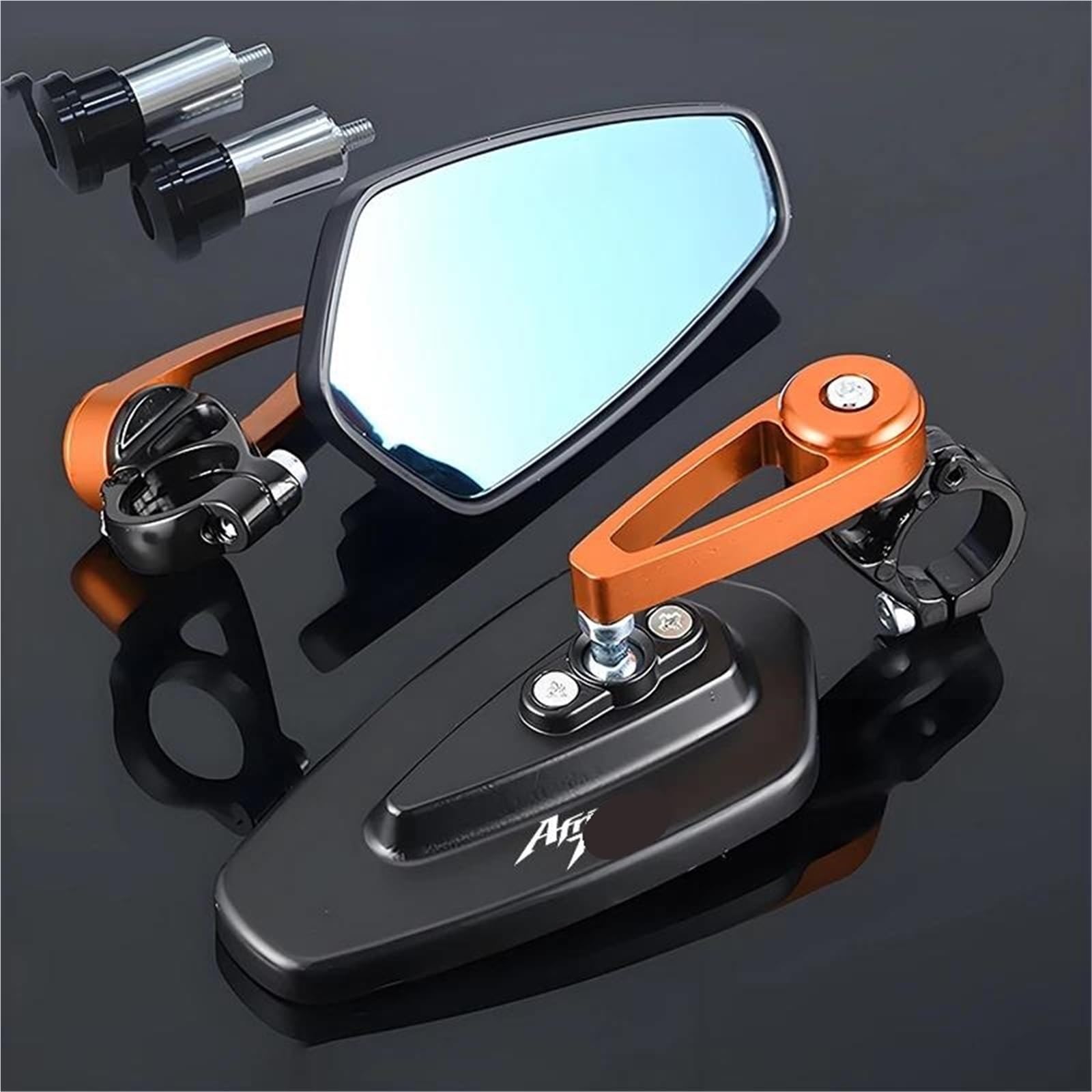 Für Africa Twin CRF 1100 1000 L CRF1100L 1 Paar Motorrad-Rückspiegel, Universal-Lenkerspiegel Für Roller(A) von JUANNING