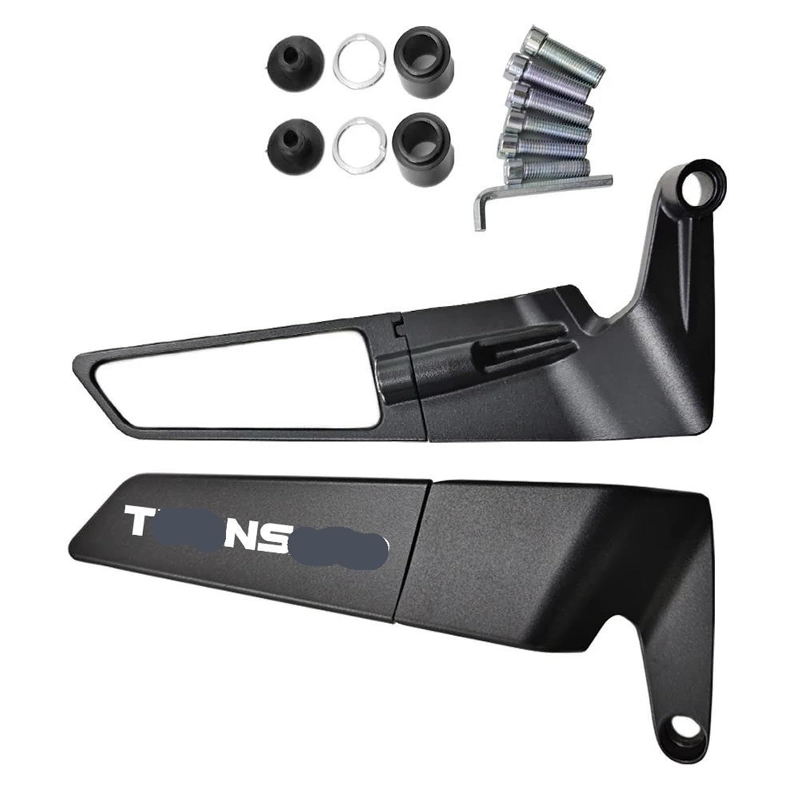 Für XLV 600 650 700 TRANSALP XL600V XL650V XL700V Motorrad CNC-Rückspiegel Mit Festem Flügel(A) von JUANNING