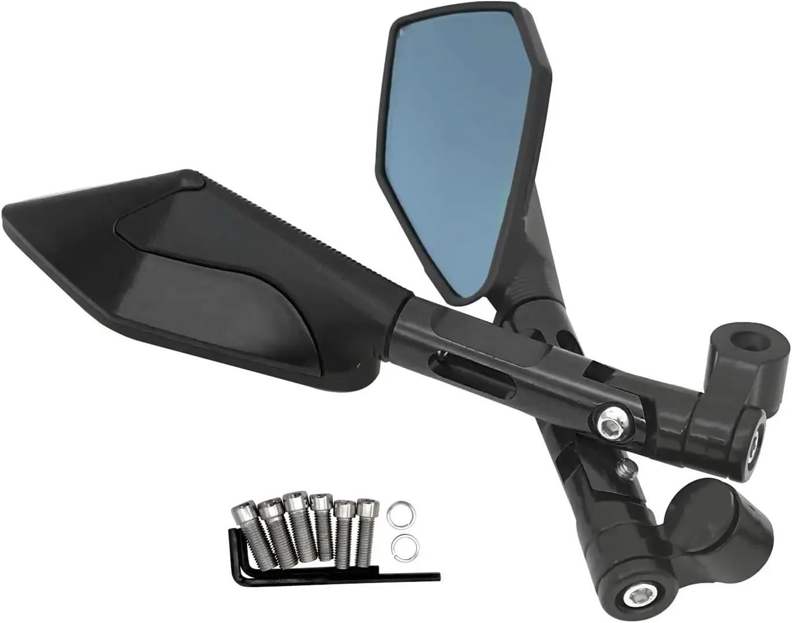 Motorrad-Rückspiegel Aus Aluminiumlegierung, Universell Für Z900, Z900RS, Z800, Z1000, ATV(Black) von JUANNING