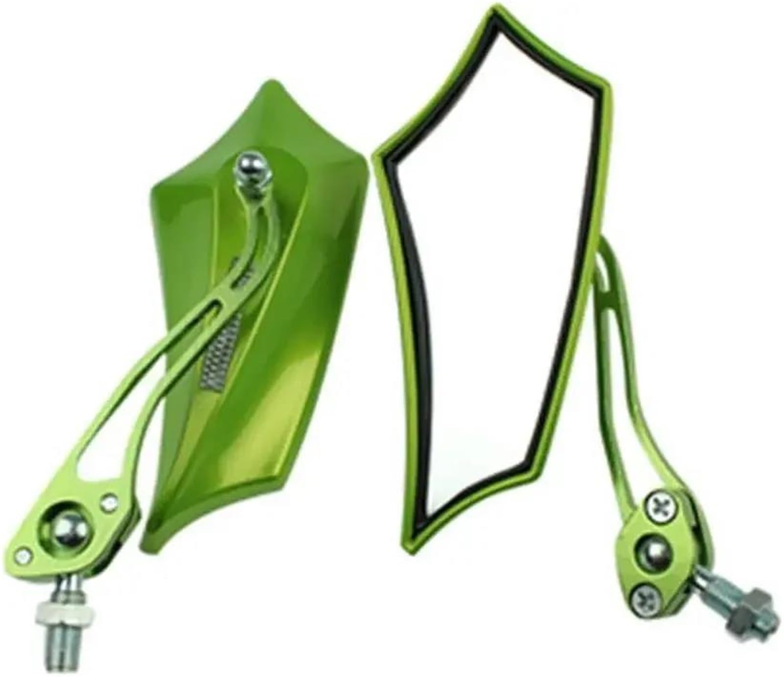Universal Für SUZ&UKI Motorrad, 8 Mm, 10 Mm, Rückspiegel, Roller, ATV, Fahrrad, Mit 10-mm-Adapter(Green) von JUANNING