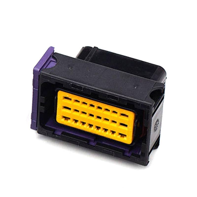 JUANZD 1 Set 24 Pin Way Männlich Weiblich Verdrahtung Stecker Automotive Gehäuse Versiegelt Buchse Stecker Und ECU Aluminium Box 211PC249S8005(Blue) von JUANZD