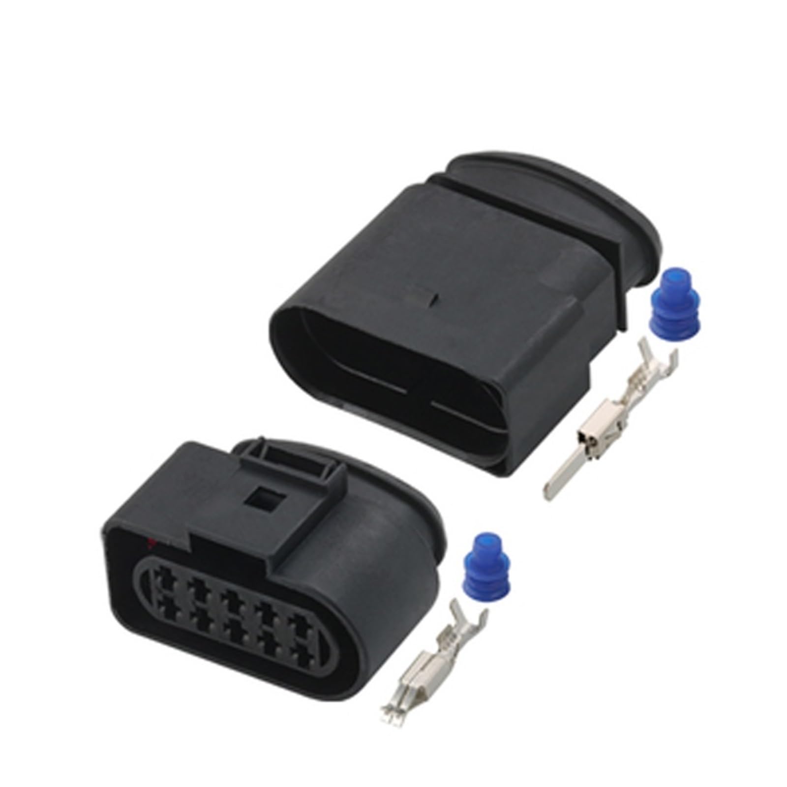 JUANZD 10-poliger 1J0973835 1J0973735 3,5-mm-Autotemperatursensor-Verkabelungsstecker-Ventilanschluss(10p female male,1 SET_10P) von JUANZD