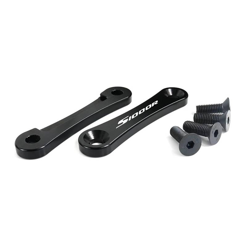 JUANZD Passend for S1000RR 2009–2018, S1000R 2014–2020, CNC-Billet-Aluminium, hintere Beifahrer-Peg-Löcher, Abdeckung, Fußrasten-Blockierplatten(Black S1000R Logo) von JUANZD