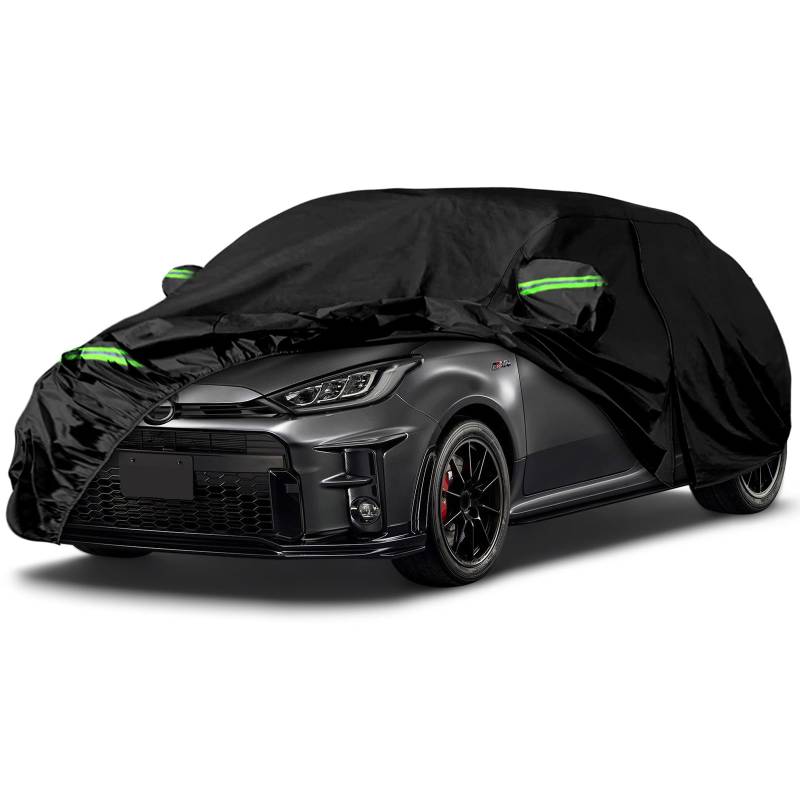 JUDANNA Autoabdeckung Wasserdicht Ersatz für Toyota Yaris Vitz XP130/XP210/GS/GR/GRMN Hatchback 2011-2025, Vollgarage Autoplane Outdoor Abdeckung Staubdicht Sonnen UV-Schutz Schneeschutz von JUDANNA