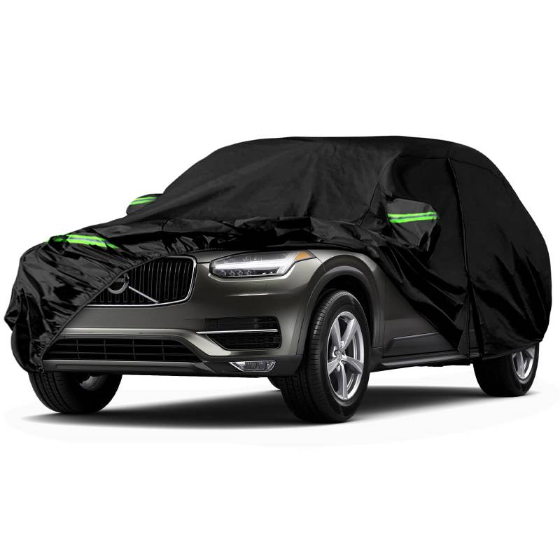 JUDANNA Autoabdeckung Wasserdicht Ersatz für 2002-2025 Volvo XC90, Vollgarage Autoplane Outdoor Auto Abdeckplane Regen Sonne Staub Schnee Schutz Abdeckung mit Reißverschlusstür & Winddichten Bändern von JUDANNA
