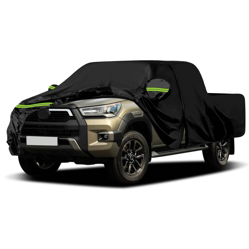 JUDANNA Autoabdeckung Wasserdicht Ersatz für 2004-2025 Toyota Hilux Crew Cab, Vollgarage Autoplane Staubdicht UV-Schutz Schneeschutz Auto Abdeckplane Outdoor Abdeckung von JUDANNA