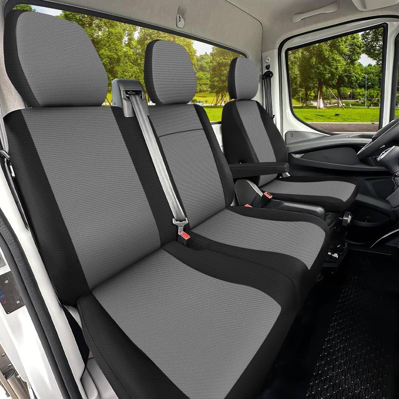 JUDANNA Sitzbezüge Auto für Iveco Daily VI 2014-2025 -2+1- Erste Reihe, Autositzbezüge Auto Schonbezüge Sitzbezüge Sitzschoner Sitzbezug Vordersitze von JUDANNA