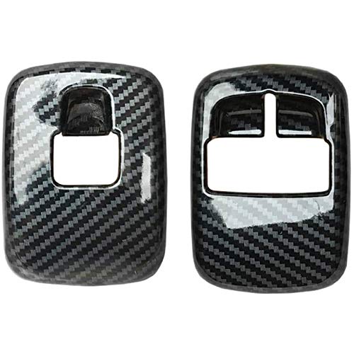 JUJIAN 2 PCS Car Carbon Fiber Fensterheber Schalter Knopfabdeckung Zieraufkleber für Smart 453 Fortwo 2015 + ZubehöR von JUJIAN