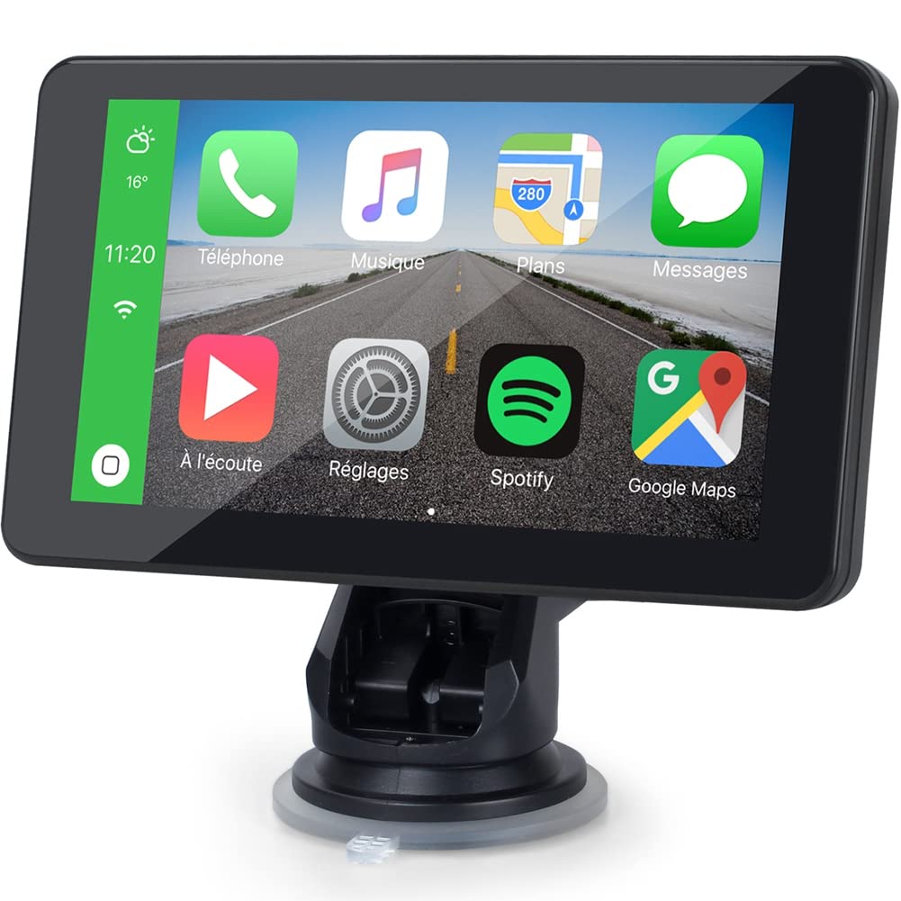 JUJIAN 7-Carplay-Monitor Tragbare Drahtlose CarPlay-Navigation für Auto-Universaldisplay Android Auto und Siri-Kompatibel von JUJIAN