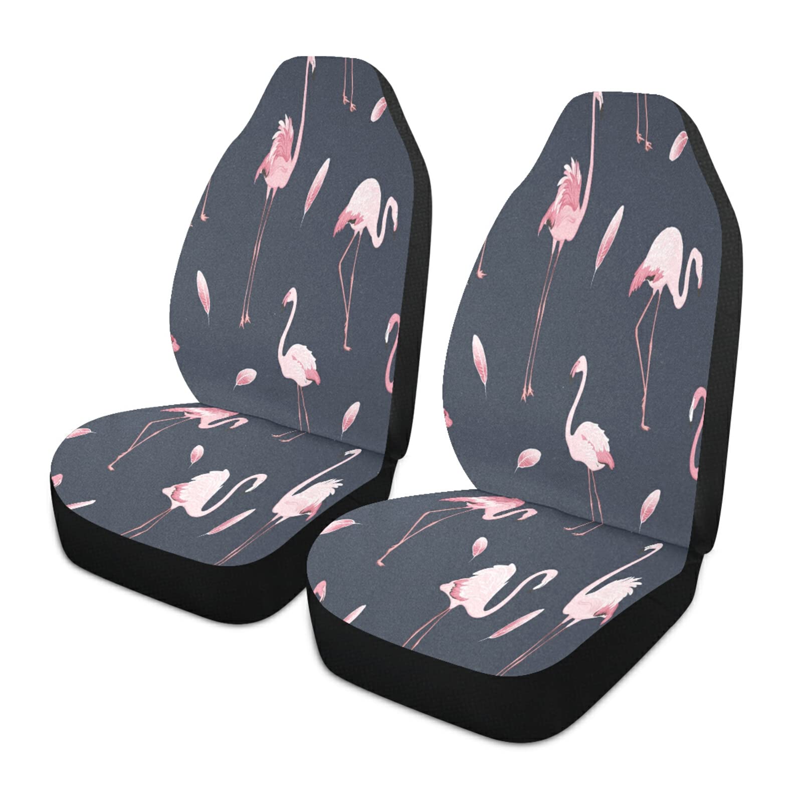 JUMBEAR Flamingo-Autositzbezüge, rutschfest, atmungsaktiv, wasserdicht, Vordersitzbezug für Autositze im Auto, 1 Stück von JUMBEAR
