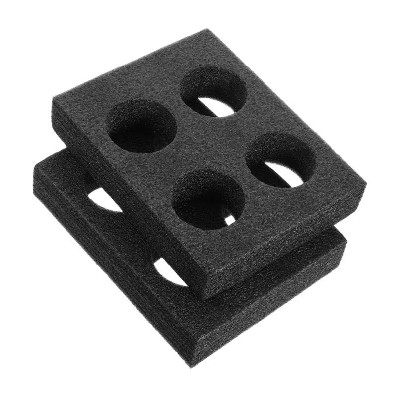 JUMPLAWN 2 Stück Perlmilch -Tee -Tassenhalter Auto-Wasserbecherbegrenzer Getränkebechhalterplatte Getränkehalter-Adapter Flaschenträger Tassenständer Cup -Rack Perlenbaumwolle Black von JUMPLAWN
