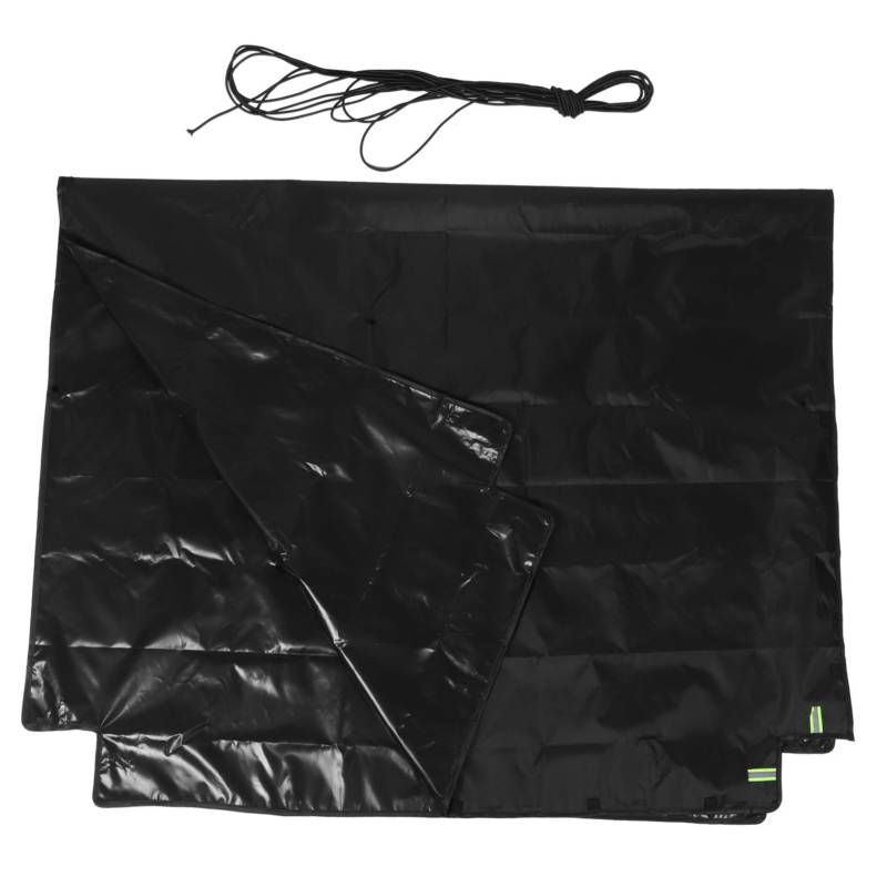 JUMPLAWN Dreiradanhänger Tarpaulin Motorradabdeckung Wohnwagenabdeckung Abdeckung Für Autoanhänger Dreirad Abdeckung Dreiradabdeckung Für Erwachsene Dreiradzubehör Black Oxford-Stoff von JUMPLAWN
