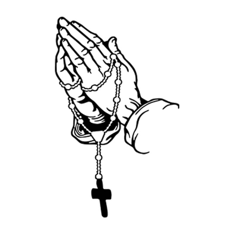 JUNNASALIKER Beten Hand Religion Aufkleber Grafiken Auto Wand Laptop Handy LKW LKW Aufkleber Für Car Trucks von JUNNASALIKER