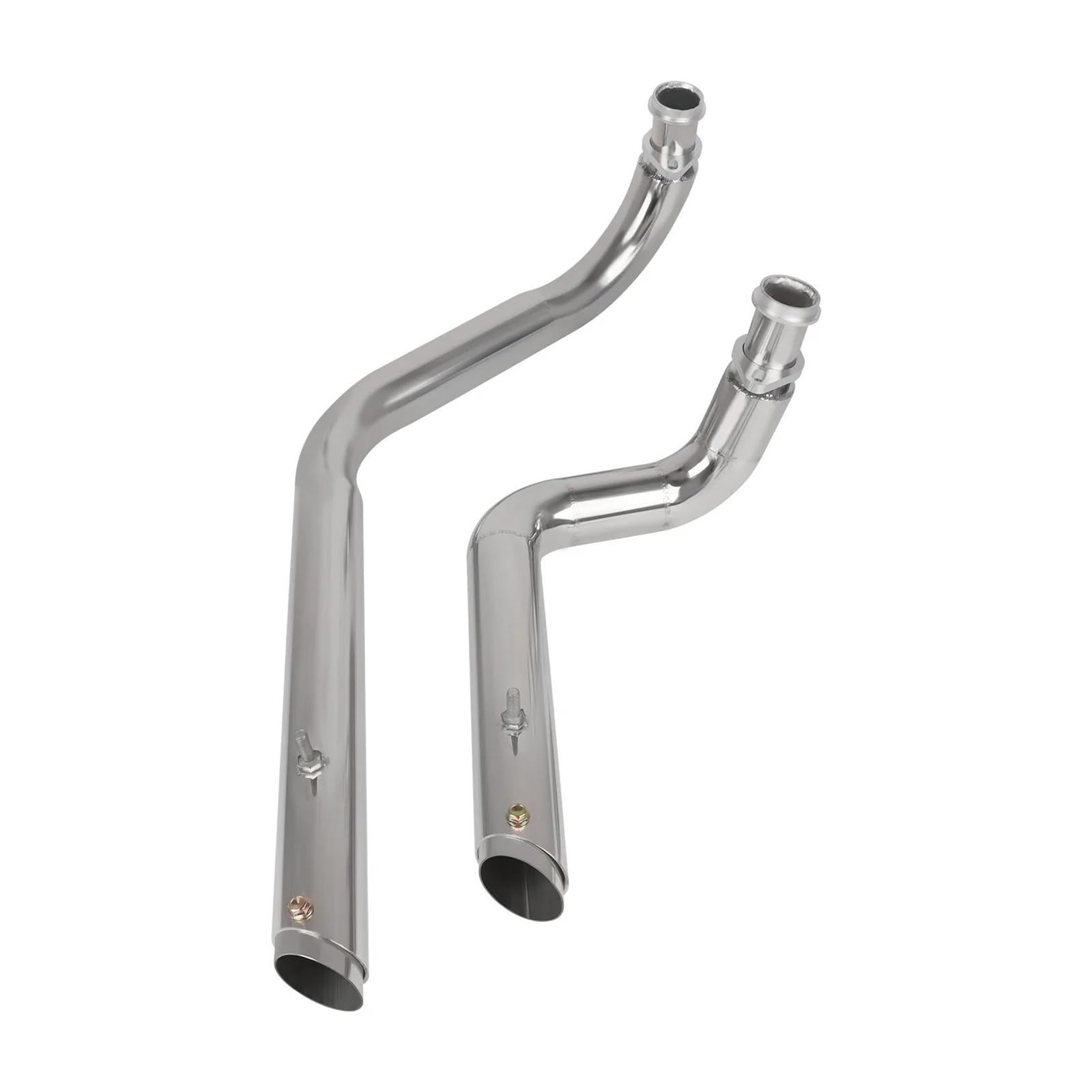 JUNOOS Motorrad Auspuffrohr Motorradauspuffrohre Drag Pipe Kit Schalldämpfer Für Kawasaki VN800 VN400 Classic Für V&ulcan S 800 EN800 S800(Silber) von JUNOOS