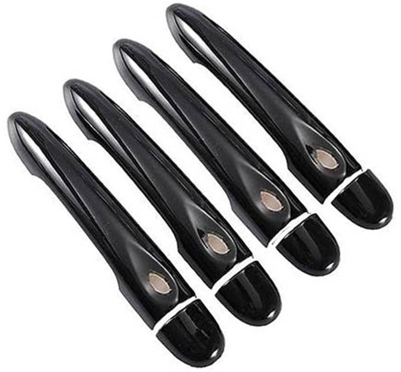 JUNPIY, for Renault, Fluence 2009–2017, glänzende Schwarze Autotürgriffabdeckung 2010 2011 2012 2013 2014 2015 2016 Autotürgriffabdeckung(Black 4dr No Key 4 Buttons) von JUNPIY