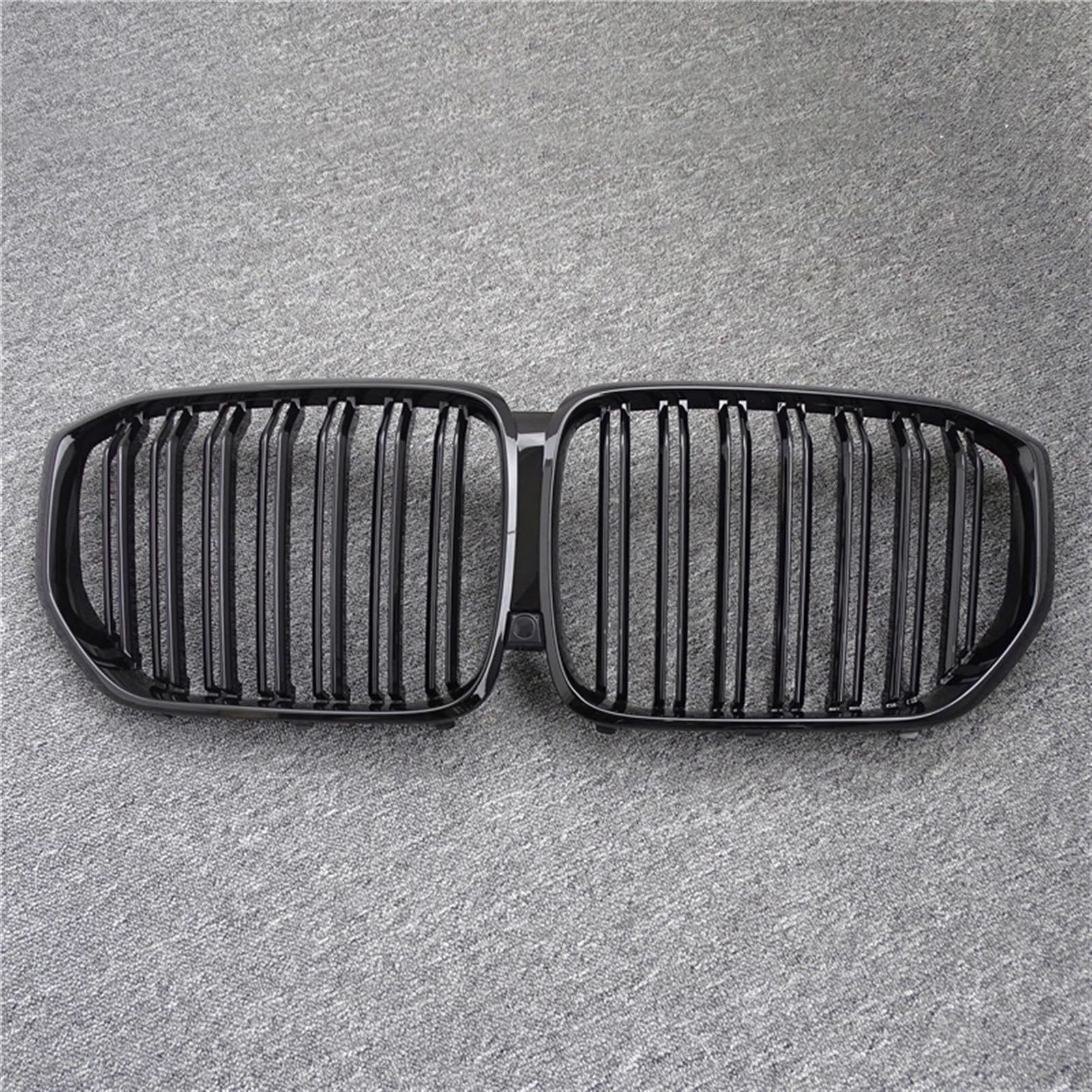 JUNPIY 1 Paar glänzend/mattschwarzer Frontgrill, for, for den neuen X5/G05 2020, Kühlergrill im Auto-Stil, Refit-Stoßstangenlatte, Doppellinien-Renngrills Auto-Kühlergrill(Gloss Double Line) von JUNPIY