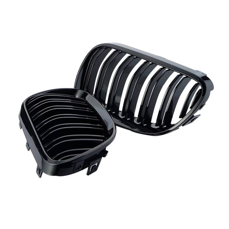 JUNPIY 1 Paar glänzend schwarzer Doppellinien-Frontgrill, for, for E92 LCI E93 318i 320i 328i 335i Coupe 2-Door 2010–2014 C/5 Auto-Kühlergrill von JUNPIY