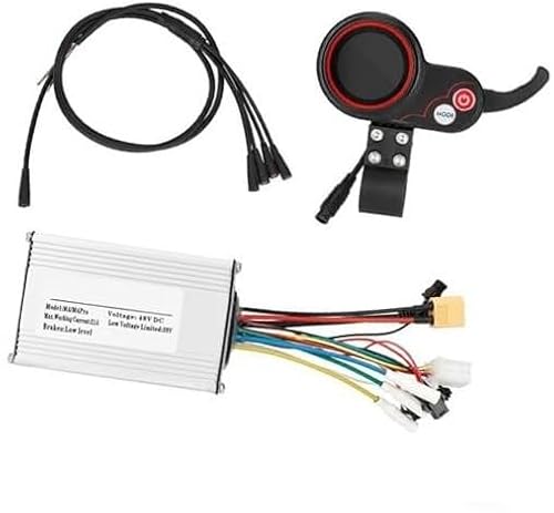 JUNPIY 21A 48VDC Sechspoliger Controllersatz, for Elektroroller Kukirin Pro, inkl. Sechspoligem Anzeigeinstrument, Verbindungsleitung, Controller Elektroroller-Controller von JUNPIY