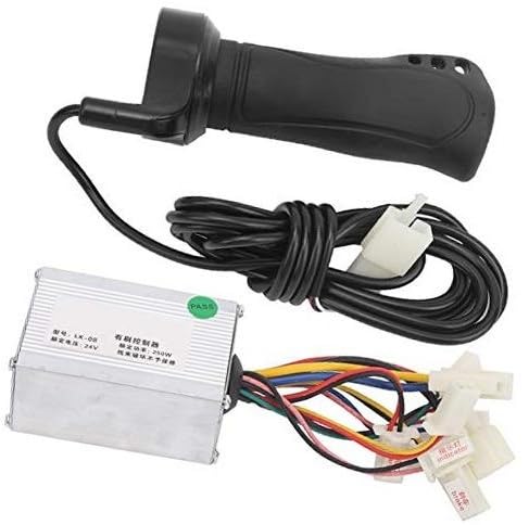 JUNPIY 24-V-250-W-Controller E-Bike-Motor Bürstencontroller mit Gasdrehgriff, for 22,2-mm-Lenker Elektroroller-Controller von JUNPIY