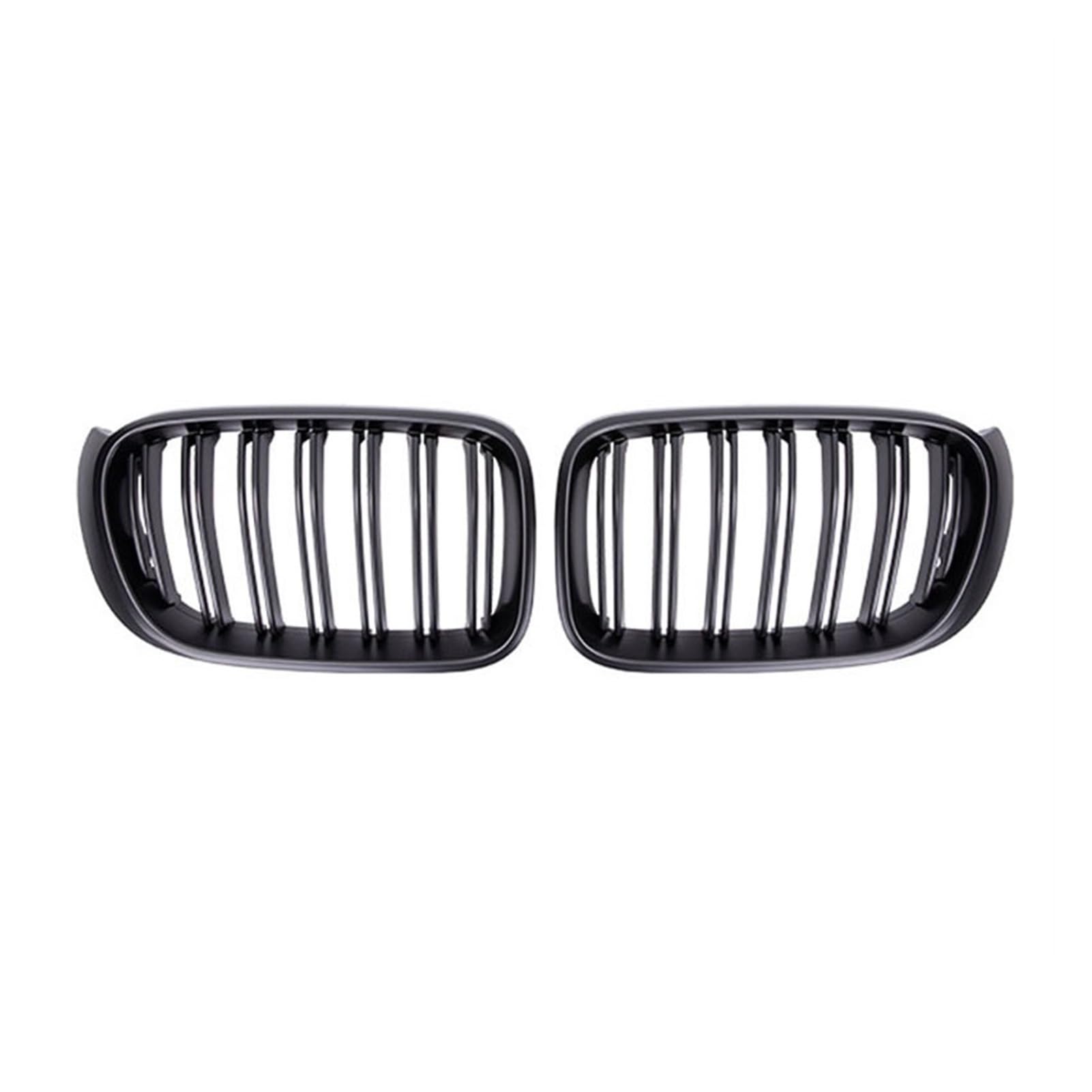 JUNPIY 2PCS Auto Frontstoßstange Grill Grille Zierstreifen Abdeckung Sport Doppellinie Lamellen, for, for X3 X4 F25 F26 2014 2015 2016 2017 Auto-Kühlergrill(Matte Black) von JUNPIY