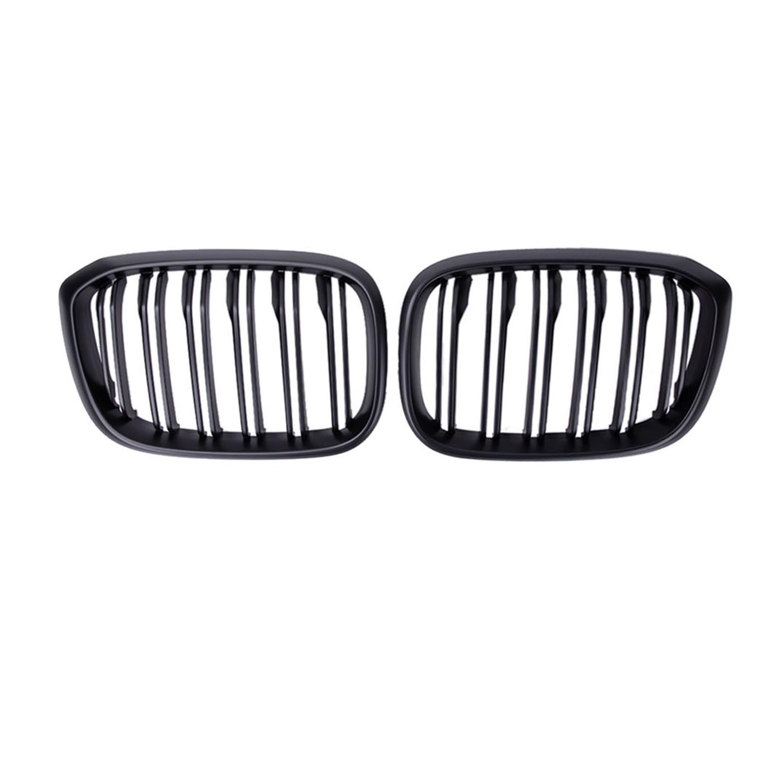 JUNPIY 2PCS Frontgrill Grill Doppel Lamellen, for, for 3 4 X3 X4 G01 G02 G08 2018 2019 2020 Racing Grills Auto Styling Zubehör Auto-Kühlergrill(Matte Black) von JUNPIY