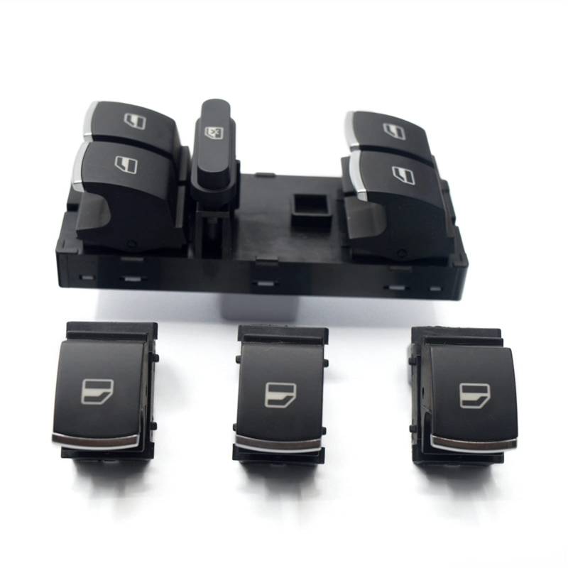 JUNPIY 5PCS Set Power Elektrische Hinten Seite Spiegel Einzigen Fenster Schalter Taste Set, for VW, for Jetta MK6 Auto-Außenspiegelschalter von JUNPIY