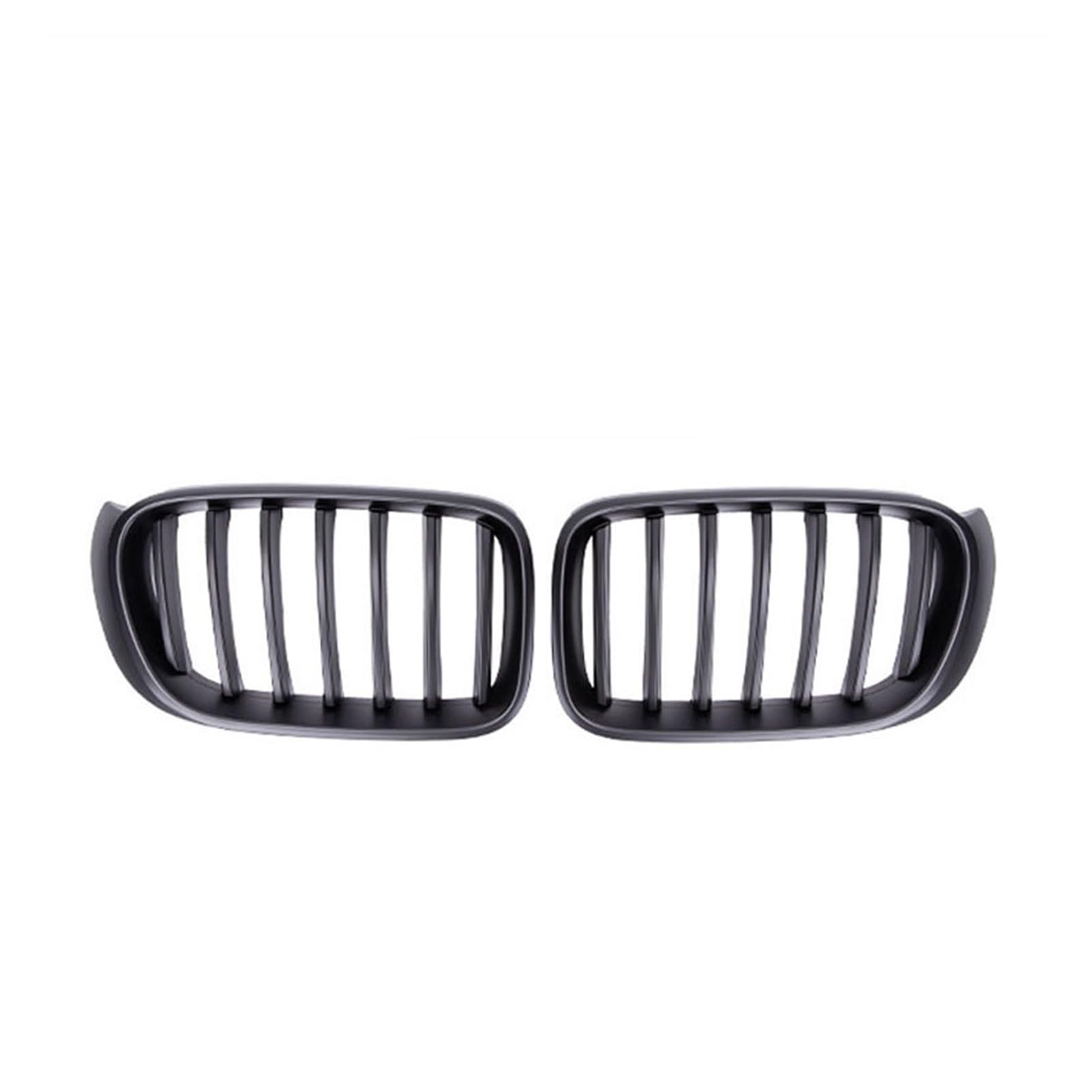 JUNPIY Auto-Front-Sportgrill, matt, glänzend, for, for X3 F25 X4 F26 2014 2015 2016 2017, einzeilige Lamellen, Ersatz-Racing-Stoßstangengrills Auto-Kühlergrill(Matte Black) von JUNPIY