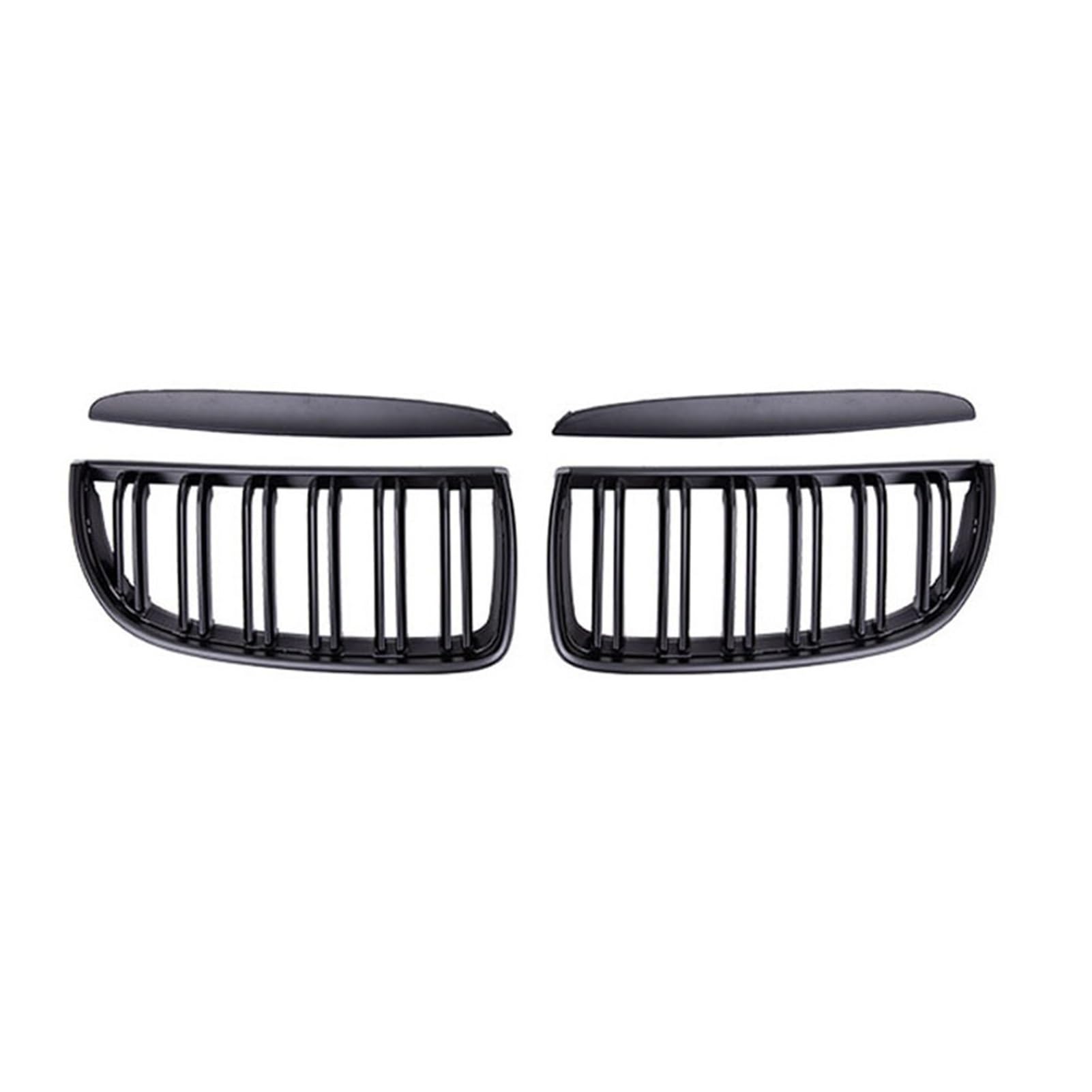 JUNPIY Auto-Frontgrill, Doppellamellengrill, for, for 3er E90 E91 320i 323i 328i 335i 2005 2006 2007 2008, Grillhauben-Augenlider Auto-Kühlergrill(Glossy Black) von JUNPIY