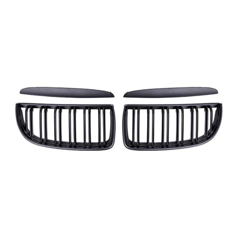 JUNPIY Auto-Frontgrill, Doppellamellengrill, for, for 3er E90 E91 320i 323i 328i 335i 2005 2006 2007 2008, Grillhauben-Augenlider Auto-Kühlergrill(Glossy Black) von JUNPIY