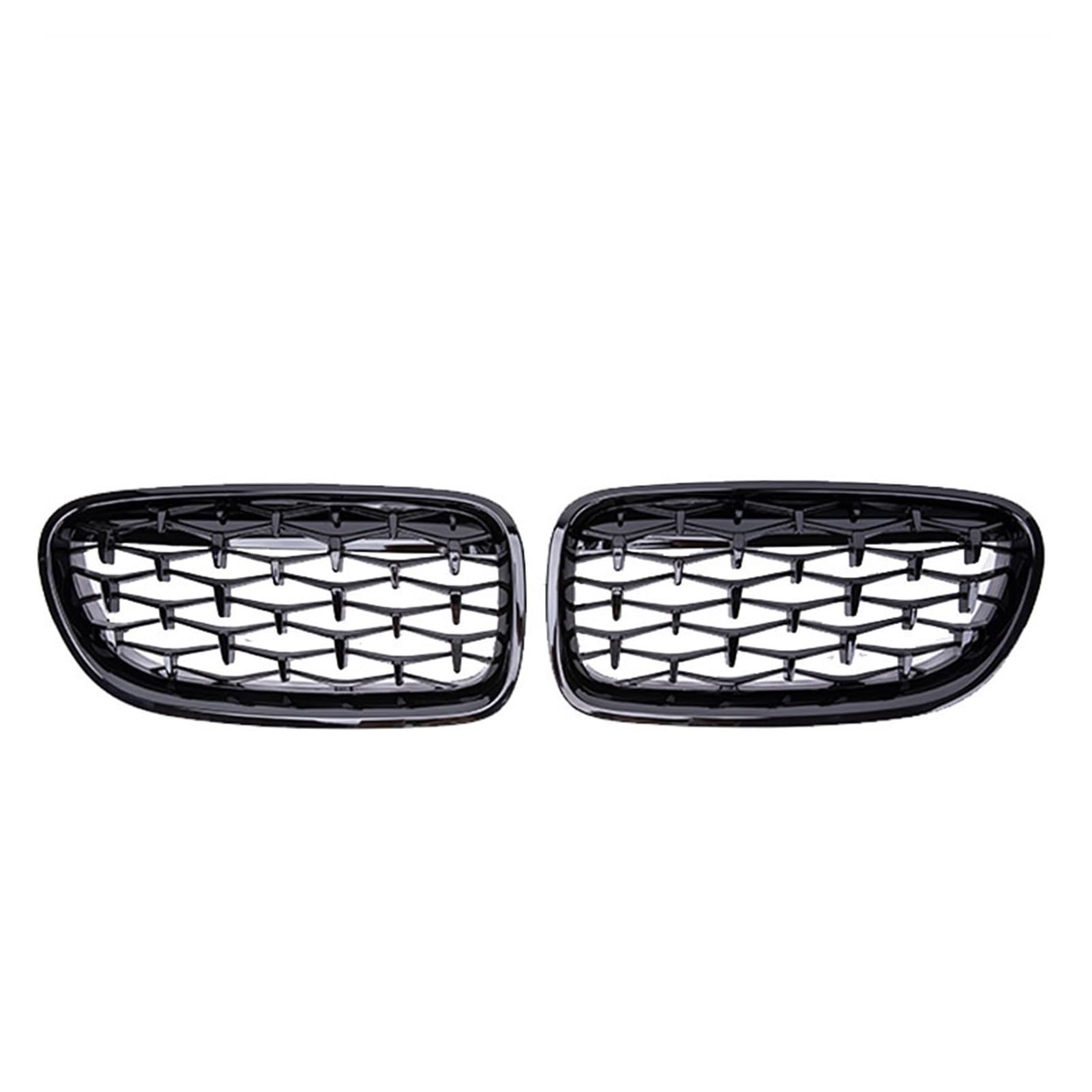 JUNPIY Auto-Frontstoßstange, Sport-Renngrill, for, for 5er F10 F11 F18 520i 523i 528i 520d 530d 2010–2016, Diamant-Grill Auto-Kühlergrill(Black) von JUNPIY