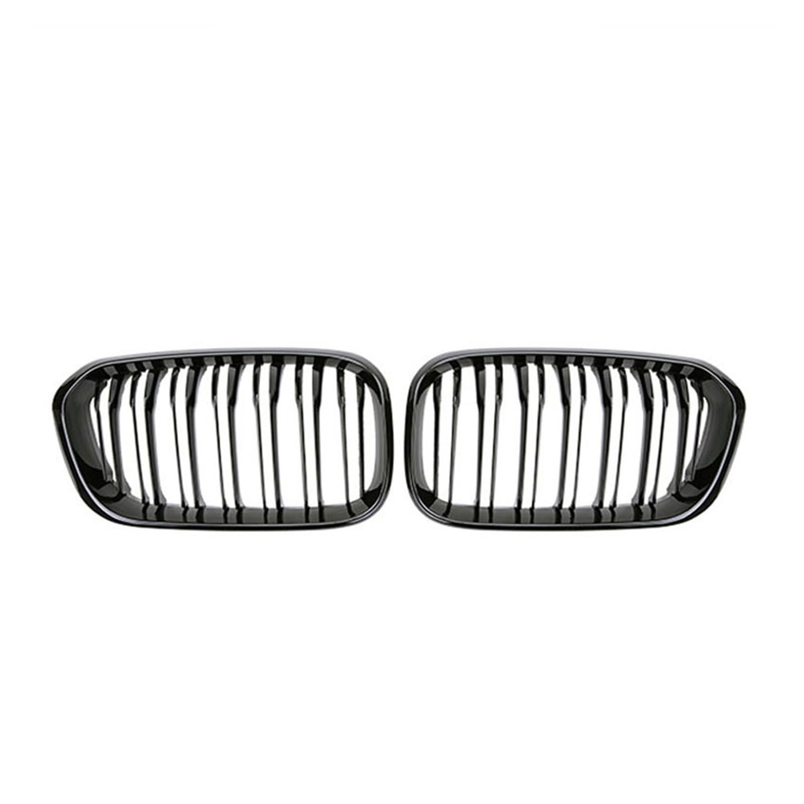 JUNPIY Auto-Frontstoßstangengitter, Renngrill, for, for 1er F20 F21 LCI 120i 2015 2016 2017, Doppellamellen-Ersatzgitter Auto-Kühlergrill(Glossy Black) von JUNPIY