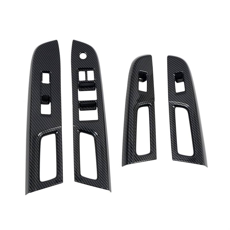 JUNPIY Auto Kohlefaser Fenster Glas Lift Knopf Verkleidung Schalter Abdeckung Tür Armlehne Panel, for Subaru, WRX/WRX STI 2015-2020 LHD Verkleidung für Autofensterschalter von JUNPIY