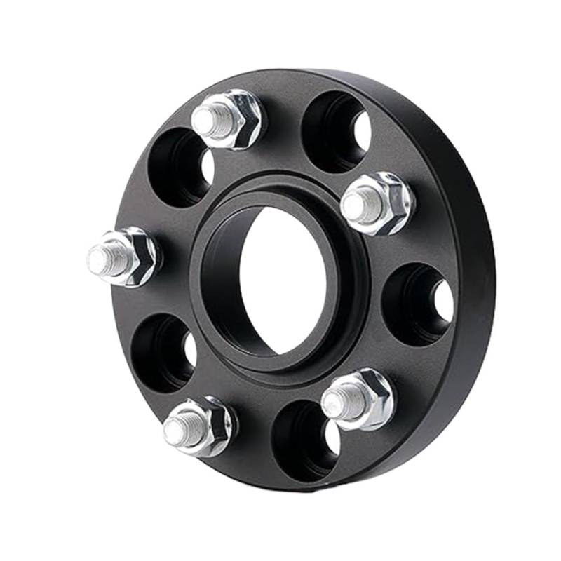 JUNPIY Autoraddichtung 2 Stück (1 Paar), for Chrysler, for PT Cruiser 5-Loch-Spurverbreiterung-Adapter 5x100 CB 57,1 mm, geschmiedete Aluminium-Spurverbreiterungen Spurverbreiterungen für Autos(Black) von JUNPIY