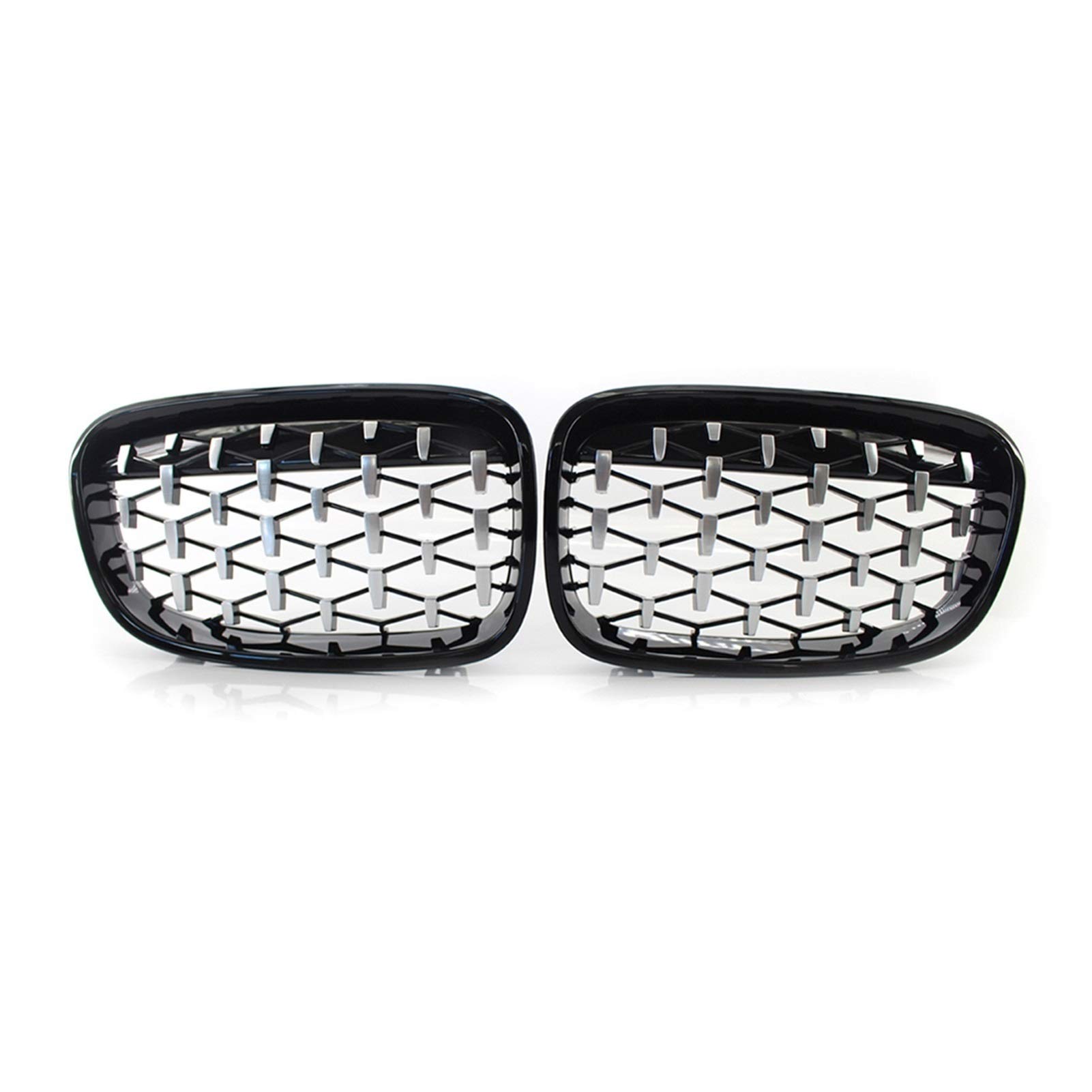 JUNPIY Chrom-Schwarz-Diamant-Grill, 1 Paar Anti-Widerstands-Reparaturteile for den Außenbereich, for, for 1er F20 F21 2011 2012 2013 2014 Auto-Kühlergrill(Grass Green) von JUNPIY