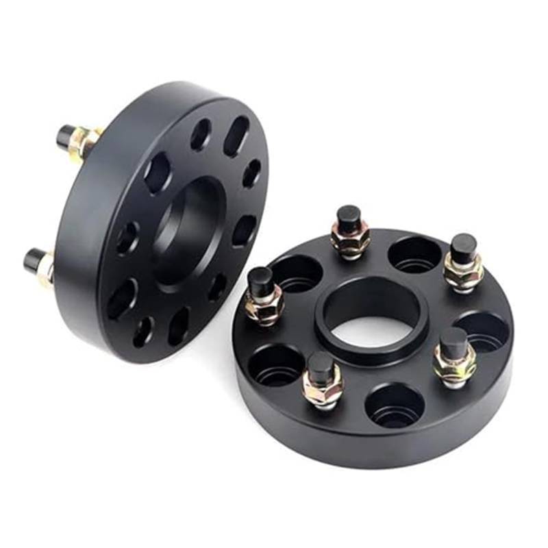 JUNPIY Distanzstücke 2 Stück 12/15/20 mm Aluminiumlegierung T6061-T6, geschmiedete Auto-Rad-Distanzstücke des PCD 5 x 100 CB 57,1 mm passend for VW, M14 x 1,5 Unterlegscheibe Spurverbreiterungen für A von JUNPIY