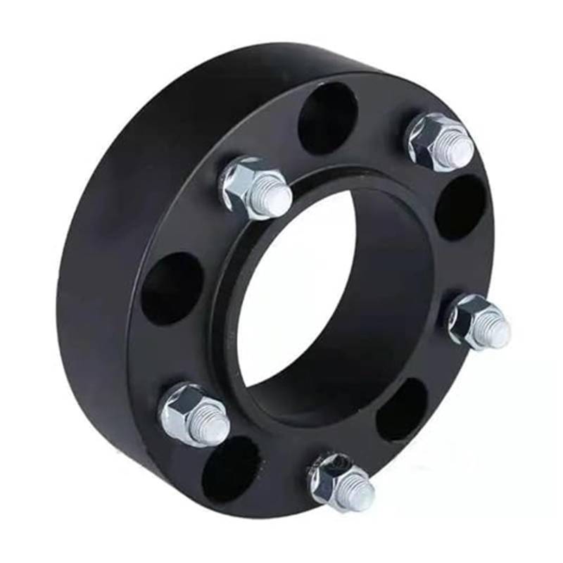 JUNPIY Distanzstücke Spurverbreiterungen Auto-Verbreiterungssatz 5x150 Hubcentric 110 Aluminiumadapter 25-50 mm, for Land, for Cruiser Trennscheiben Platte Spurverbreiterungen für Autos(Black 30mm) von JUNPIY