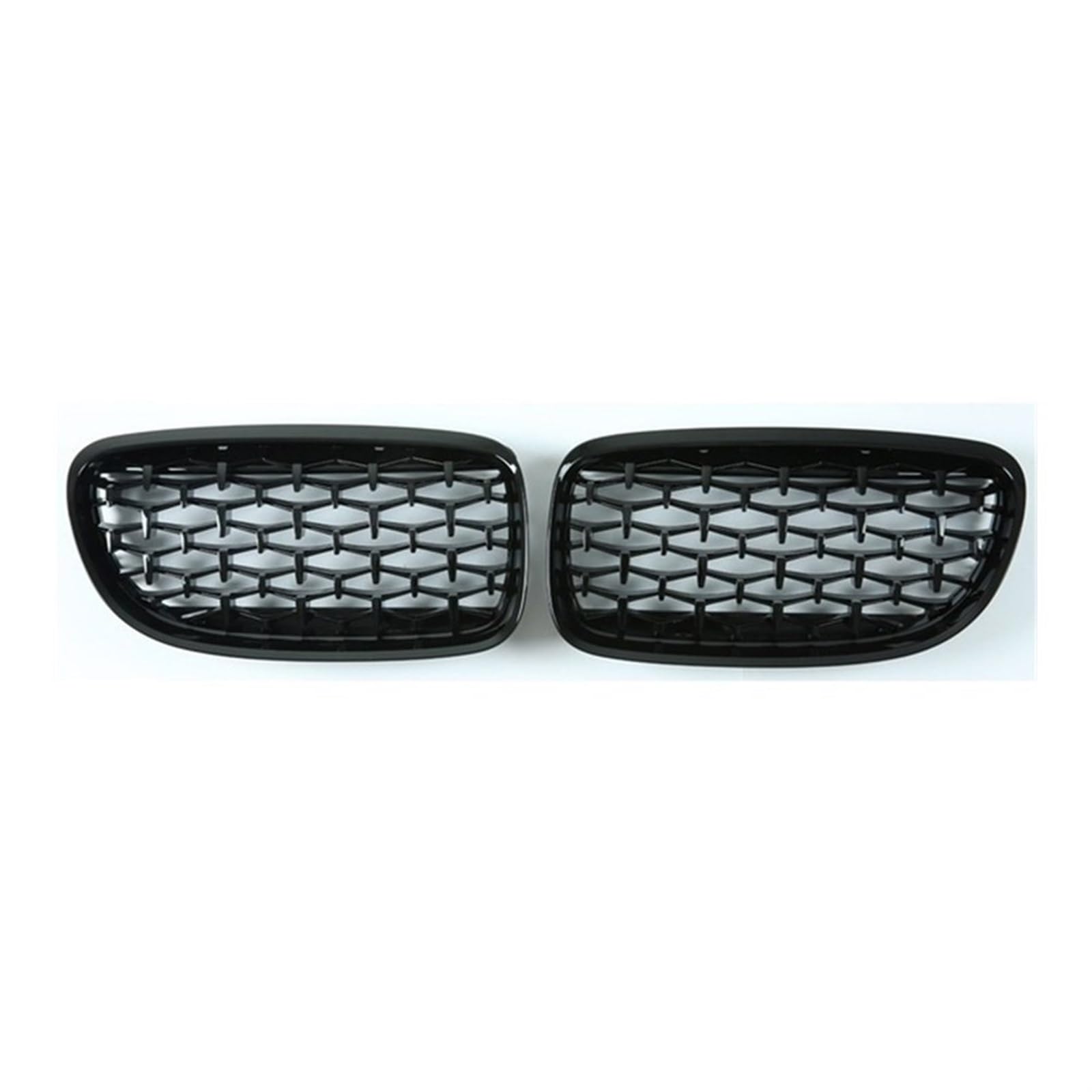 JUNPIY EIN Paar Diamantgrills, for, for E90 E91 318i 320i 325i 2009–2012, Autogrill, Frontstoßstange, Renngrill, Autozubehör Auto-Kühlergrill(Gloss Black) von JUNPIY