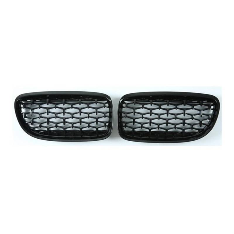 JUNPIY EIN Paar Diamantgrills, for, for E90 E91 318i 320i 325i 2009–2012, Autogrill, Frontstoßstange, Renngrill, Autozubehör Auto-Kühlergrill(Gloss Black) von JUNPIY