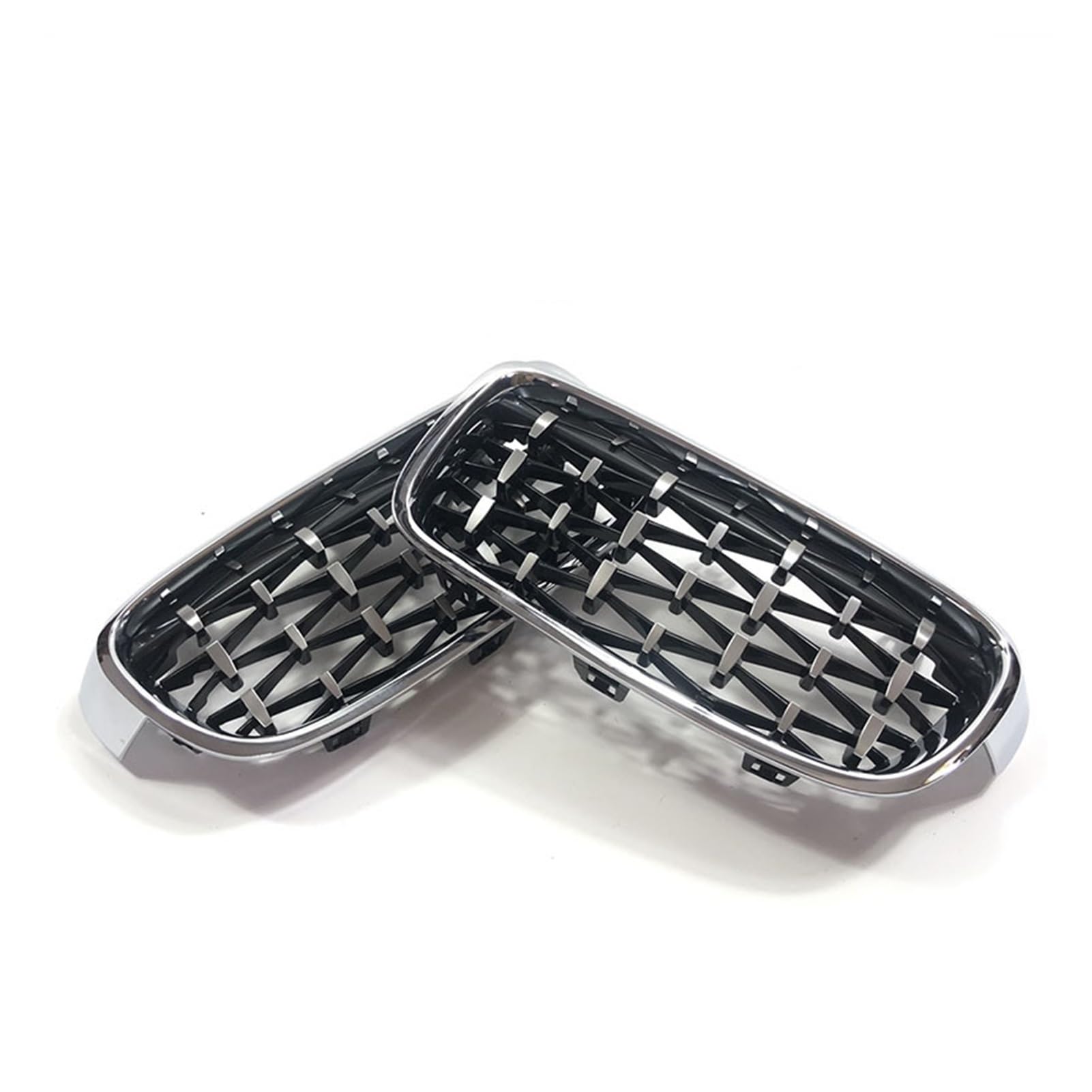 JUNPIY Frontgrill Diamond Racing Grilles Grille, for, for 3er F30 F31 320i 325i 328i 330i 335i 2010-2018 Autozubehör Auto-Kühlergrill(Silver) von JUNPIY