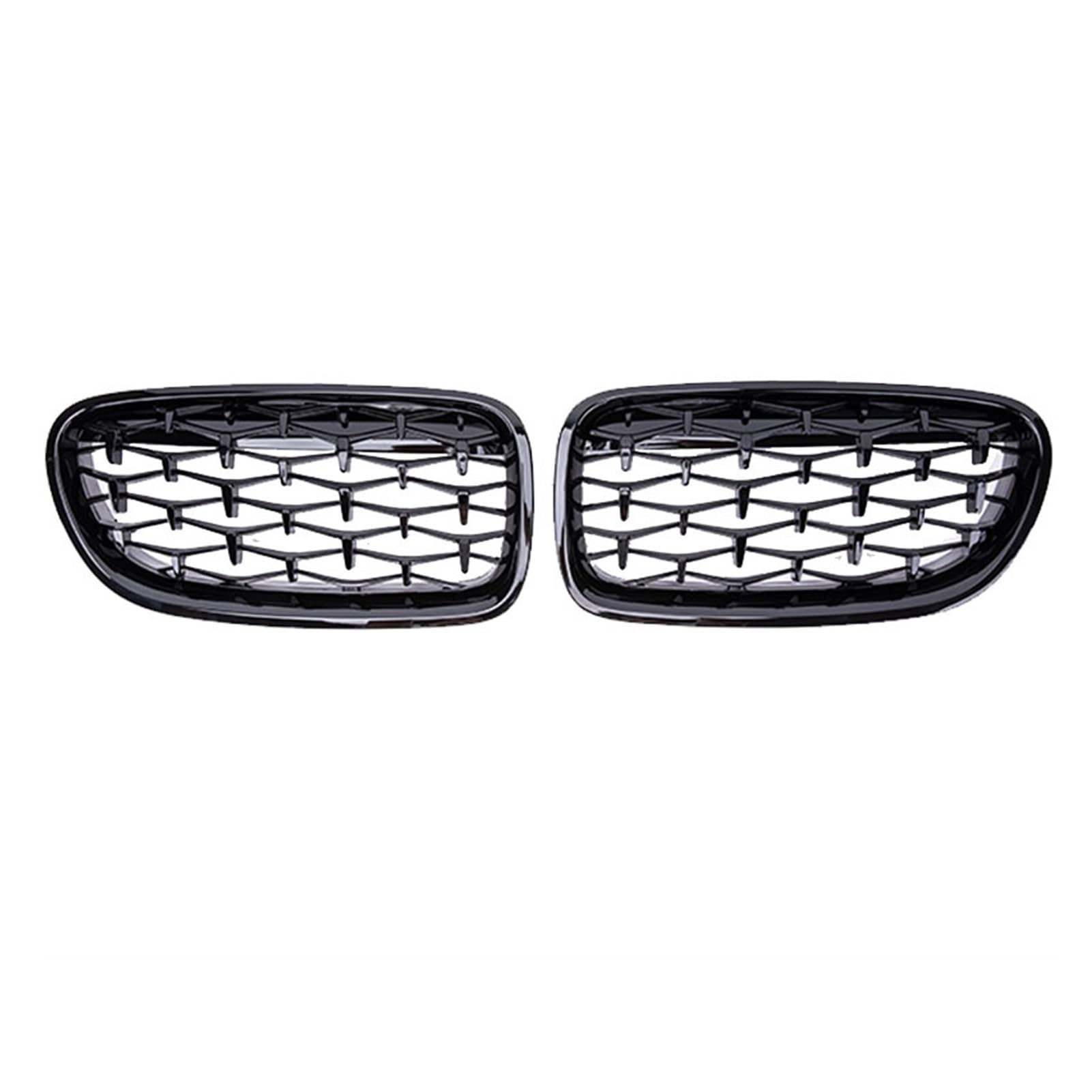JUNPIY Geetha Car Front Diamond Grille Gril, for, for 5 Series F10 F11 F18 520i 523i 528i 530i 2010 2011 2012 2013 2014 2015 2016 Bumper Sport Racing Grills Auto-Kühlergrill(Black) von JUNPIY