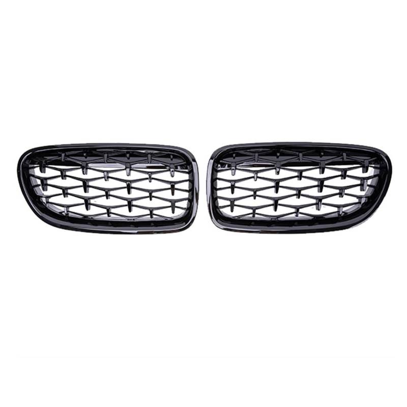 JUNPIY Geetha Car Front Diamond Grille Gril, for, for 5 Series F10 F11 F18 520i 523i 528i 530i 2010 2011 2012 2013 2014 2015 2016 Bumper Sport Racing Grills Auto-Kühlergrill(Black) von JUNPIY