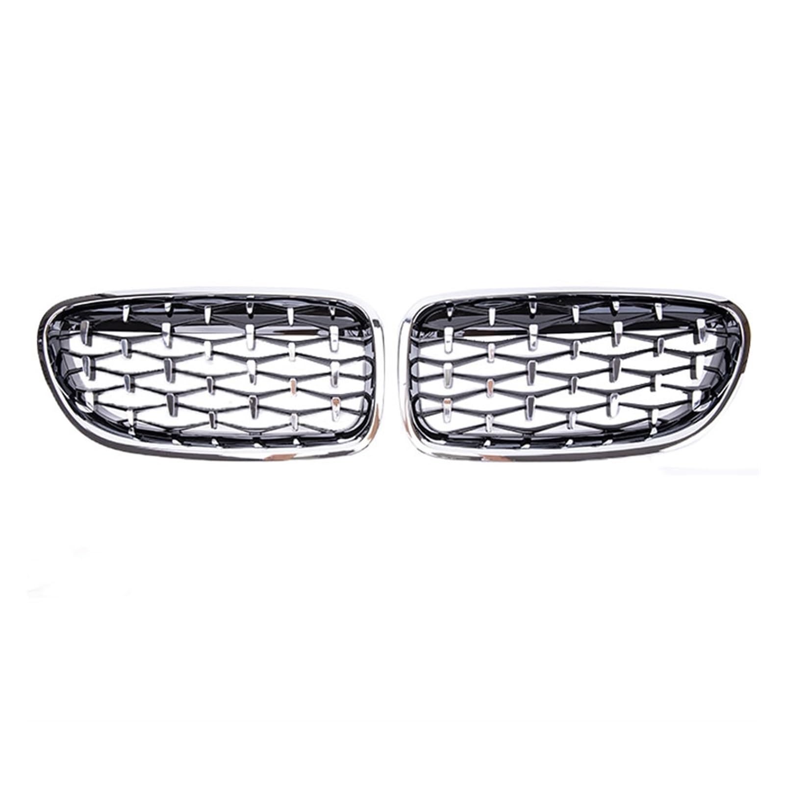 JUNPIY Geetha Car Front Diamond Grille Gril, for, for 5 Series F10 F11 F18 520i 523i 528i 530i 2010 2011 2012 2013 2014 2015 2016 Bumper Sport Racing Grills Auto-Kühlergrill(Sliver) von JUNPIY